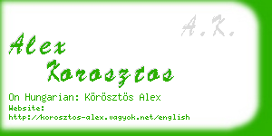 alex korosztos business card